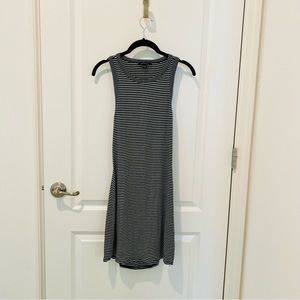 American Eagle Women’s Navy Striped Open Back Midi Dress - Size S.